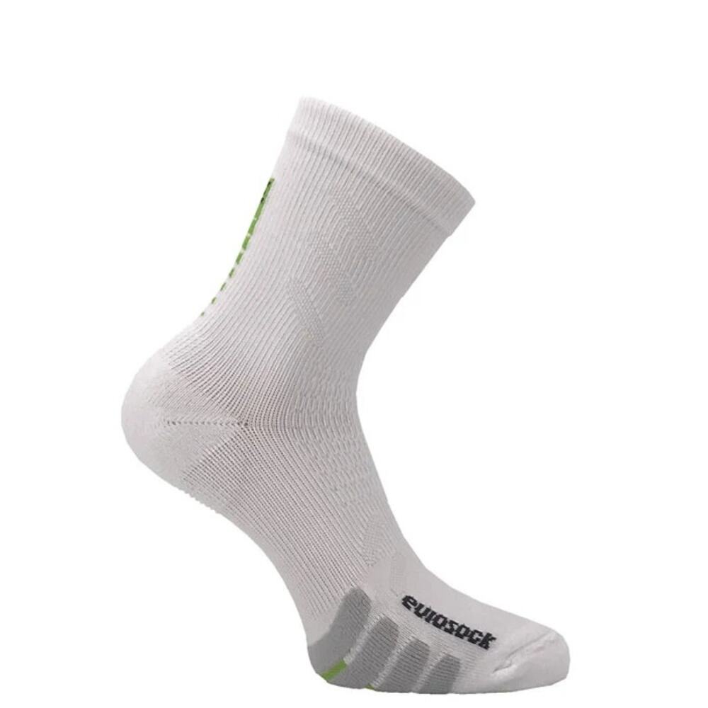 Eurosock Men's White Bike Crew Compression Socks Performance Athleisure B1-10